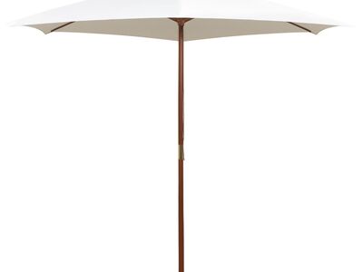 vidaXL päikesevari 270x270 cm puidust postiga, kreemjasvalge