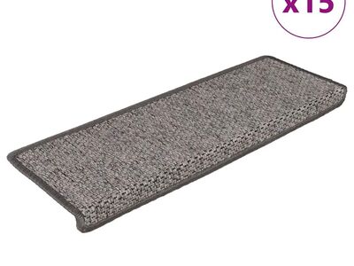 vidaXL isekleepuv trepivaip, 15 tk, 65x21x4 cm, hall jabeež