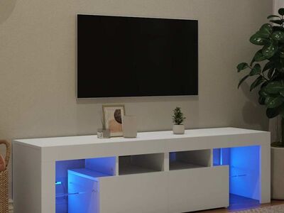 vidaXL telerialus LED-tuledega, valge, 140x36,5x40 cm