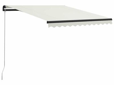 vidaXL käsitsi sissetõmmatav varikatus, 300 x 250 cm, kreemjas