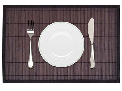Bambusest lauamatid 6 tk, 30 x 45 cm, tumepruun