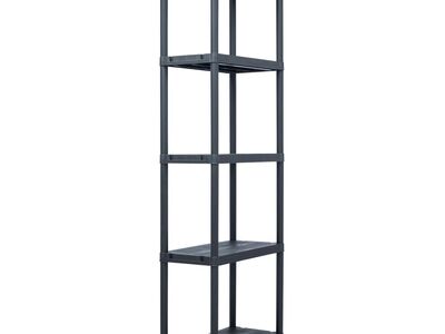 vidaXL hoiuriiul, must, 125 kg, 60 x 30 x 180 cm, plast