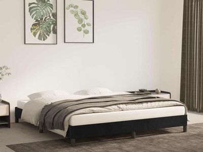vidaXL voodiraam ilma madratsita, must, 160x200 cm, samet