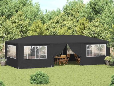 vidaXL professionaalne peotelk külgseintega, 4x9 m, antratsiit 90 g/m²