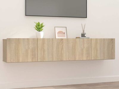 vidaXL seina telerikapid, 2 tk, Sonoma tamm, 80x30x30 cm, tehispuit