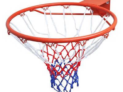vidaXL korvpallirõngas võrguga, oranž 45 cm