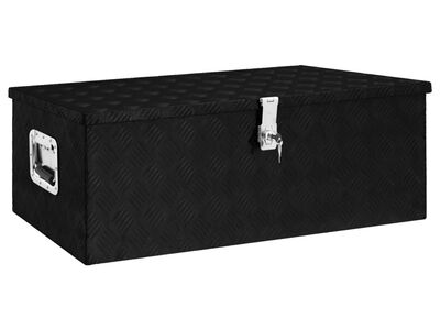 vidaXL hoiukast, must, 90 x 47 x 33,5 cm, alumiinium