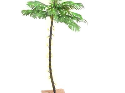 vidaXL LED palmipuu soe valge 88 LEDi 150 cm