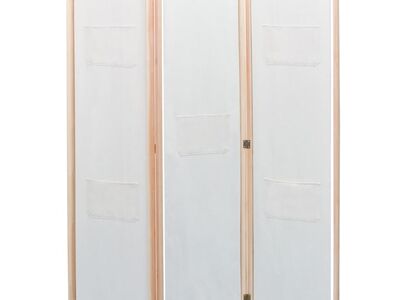 vidaXL 3 paneeliga sirm, kreemjas, 120 x 170 x 4 cm, kangas