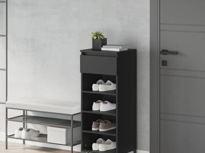 vidaXL kingariiul, must, 40 x 36 x 105 cm, tehispuit