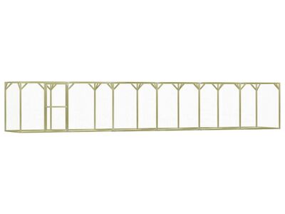 vidaXL kanakuut 1,5 x 9 x 1,5 m, immutatud männipuit