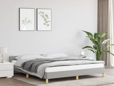 vidaXL voodiraam ilma madratsita, helehall, 180x200 cm, kangas