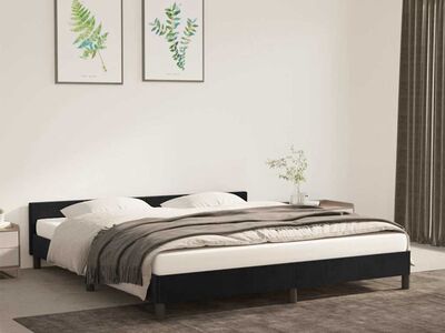 vidaXL voodiraam ilma madratsita, must, 180x200 cm, samet