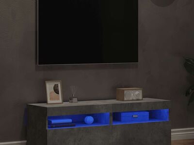 vidaXL telerialused LED-tuledega, 2 tk, betoonhall, 60 x 35 x 40 cm
