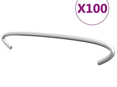 vidaXL gabiooni konksud 100 tk, tsingitud teras 15 cm