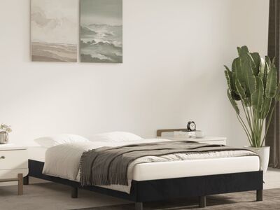 vidaXL Voodiraam ilma Madratsita Must 120x200 cm samet