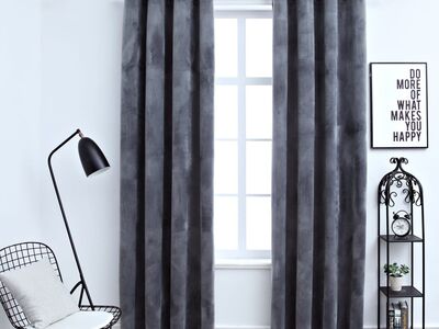 vidaXL pimendavad kardinad rõngastega 2 tk samet antratsiit 140x245 cm