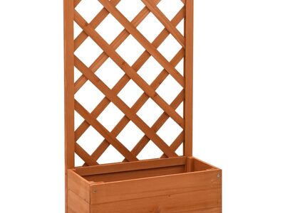 vidaXL võrega taimekast, oranž, 50 x 25 x 90 cm, nulupuit