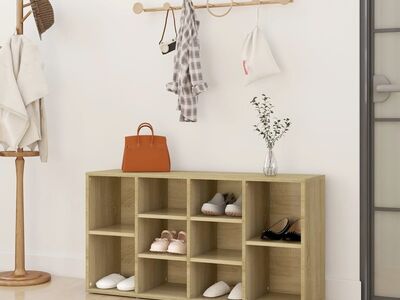 vidaXL jalatsipink, Sonoma tamm, 103 x 30 x 55 cm, tehispuit