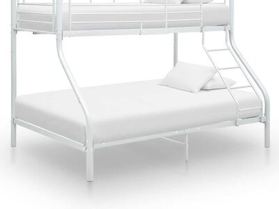 vidaXL narivoodi raam, valge, metall, 140 x 200 cm / 90 x 200 cm