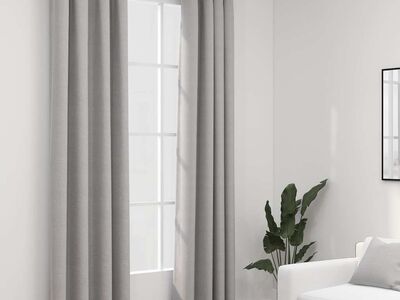 vidaXL linase välimusega pimendavad kardinad 2 tk hall 140x225 cm