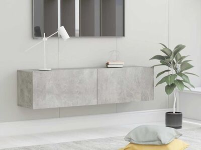 vidaXL telerikapp, betoonhall, 120x30x30 cm, tehispuit