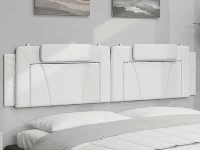 vidaXL voodipeatsi padi Viana, valge, 200 cm, kunstnahk