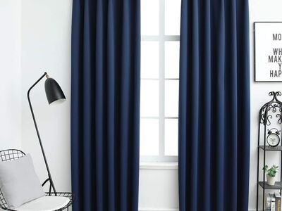 vidaXL pimendavad kardinad konksudega, 2 tk, sinine, 140 x 225 cm