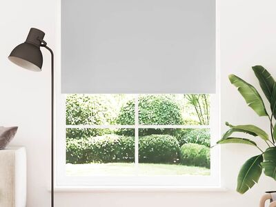 vidaXL Pimendav ruloo, 164,4 x 230 cm, kangas, laius 160 cm, hall