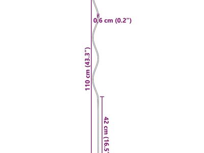 vidaXL spiraalsed taimetoed 20 tk, tsingitud teras, 110 cm