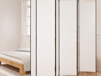 vidaXL 6 paneeliga sirm, valge, 300x220 cm, kangas