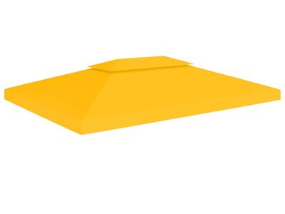 vidaXL kahekordne varjualuse katus 310 g/m² 4 x 3 m, kollane