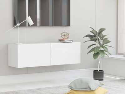 vidaXL telerikapp, valge, 100 x 30 x 30 cm, tehispuit