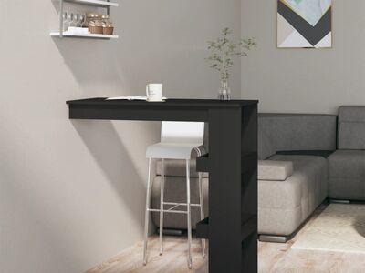 vidaXL seina baarilaud, must, 102x45x103,5 cm, tehispuit