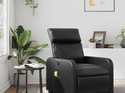 vidaXL massaažitool, must, kunstnahk