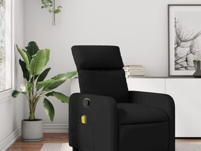 vidaXL massaažitool, must, kunstnahk