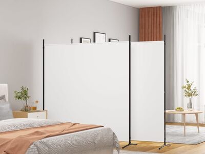 vidaXL 3 paneeliga sirm, valge, 525x180 cm, kangas