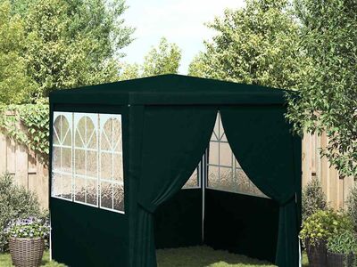 vidaXL professionaalne peotelk külgseintega, 2x2 m, roheline 90 g/m²