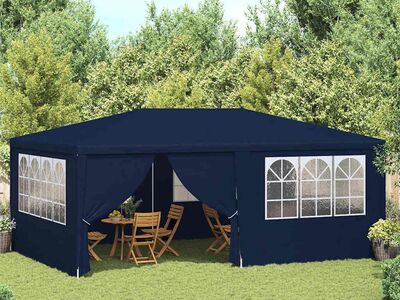 vidaXL professionaalne peotelk külgseintega, 4 x 6 m, sinine 90 g/m²