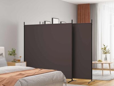 vidaXL 4 paneeliga ruumijagaja, pruun, 698 x 180 cm, kangas