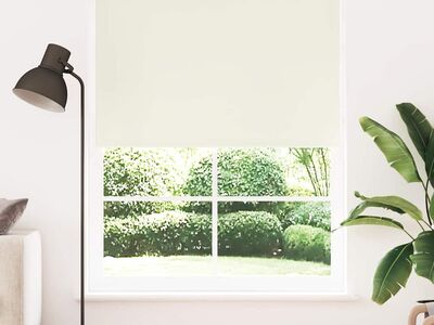 vidaXL Pimendav ruloo, 164,4 x 230 cm, kangas, laius 160 cm, naturaalvalge