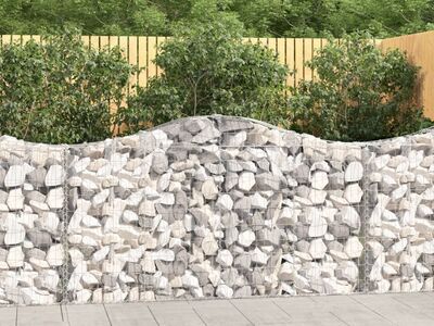 vidaXL kaarekujulised gabioonkorvid 4 tk, 200x30x100/120 cm, raud