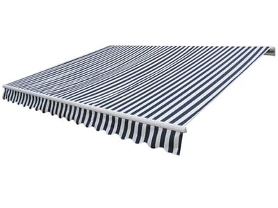 vidaXL kokkupandav varikatus, mootoriga, 400 cm sinine/valge