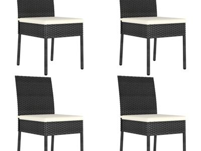 vidaXL aia söögitoolid 4 tk polürotang must