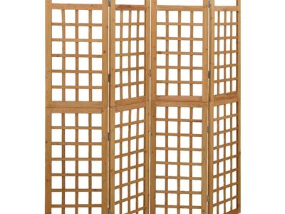 vidaXL 4 paneeliga sirm/ronitaimede alus, kuusepuit, 161 x 180 cm