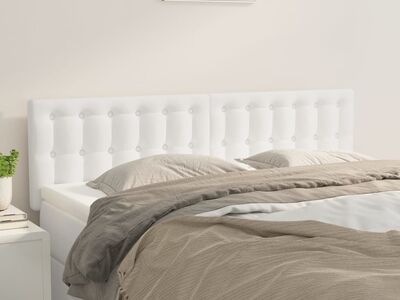 vidaXL voodipeatsid, valge, 144x5x78/88 cm, kunstnahk