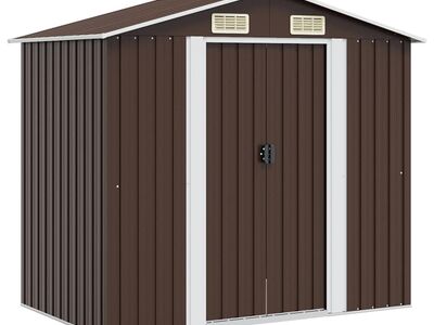 vidaXL aiakuur pruun, 204 x 132 x 186 cm, teras