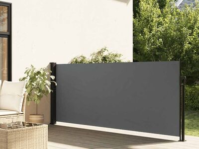 vidaXL väljatõmmatav külgmarkiis, antratsiithall, 140 x 500 cm