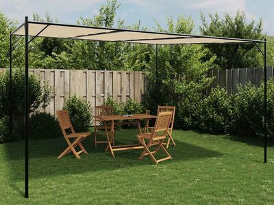 vidaXL varikatus, beež, 4x4 m 180 g/m², kangas ja teras