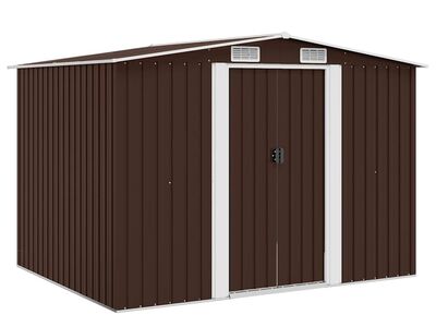 vidaXL aiakuur pruun, 257 x 205 x 178 cm, teras